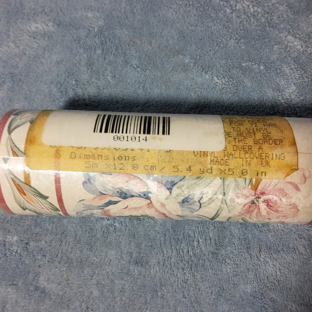 Vintage Floral Wallpaper Border Pink Blue Flowers Victorian Rose Garden WB5141